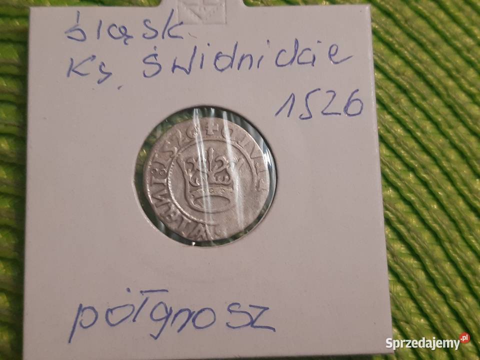 moneta srebrna Śląsk z 1526r Ludwik II podlaskie Łomża