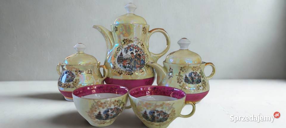 Piękny stary zestaw kawowy z manufaktury SEP Legnica sprzedam