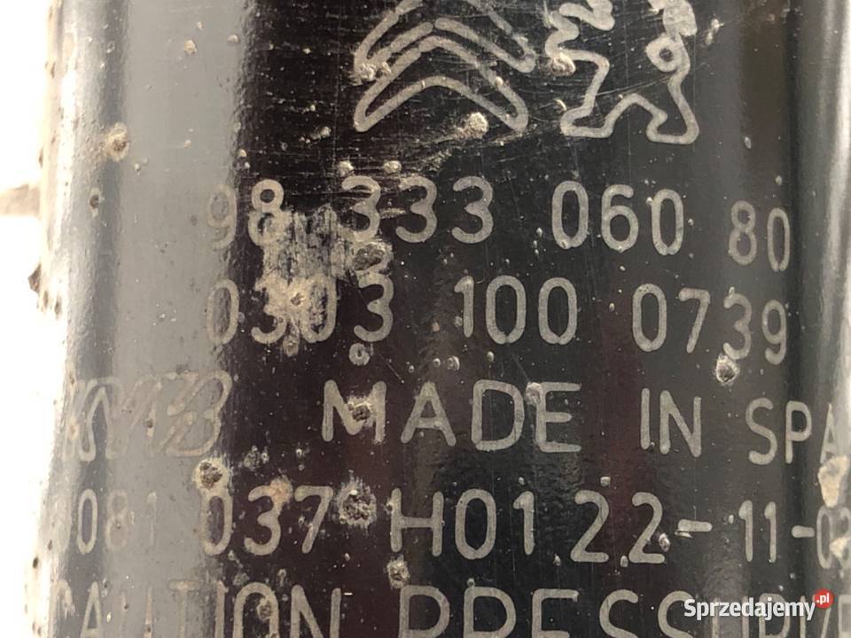 AMORTYZATOR PRAWY PRZÓD ZE SPRĘŻYNĄ PEUGEOT