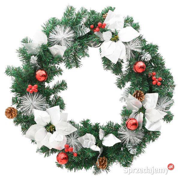 vidaXL Wieniec świąteczny z lampkami LED zielony Warszawa sprzedam