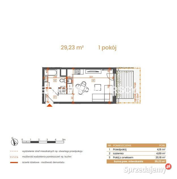 Mieszkanie Katowice Ceglana 2923m2 1 pok Rok budowy 2024