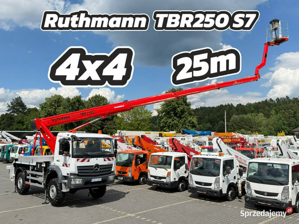 Mercedes Atego E6 4x4 Zwyżka RUTHMANN TBR250 S7 pełny VAT Samochody ciężarowe Widełki