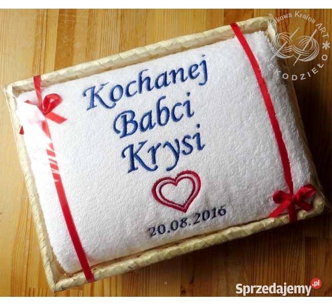 Ręcznik z HAFT prezent na DZIEŃ BABCI DZIADKA Toruń sprzedam