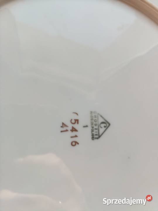 Prl patera porcelana Chodzież uszy złocona