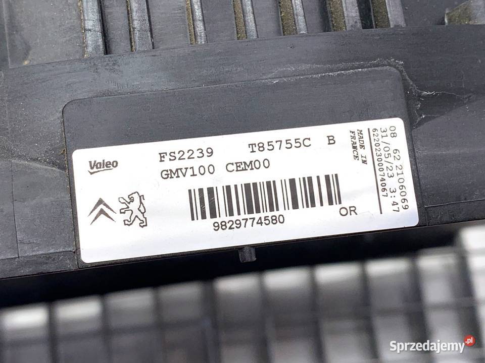 WENTYLATOR CHŁODNICY CITROEN C3 III 12 83