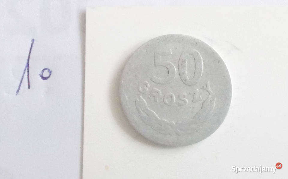 50 groszy 1949 obiegowe monety prl 1949 moneta kujawsko-pomorskie