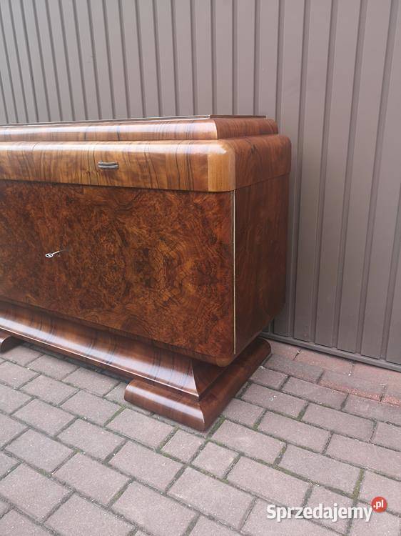 Komoda ARTDECO RTV Orzech Zjawiskowa Stara Antyk Swarzędz