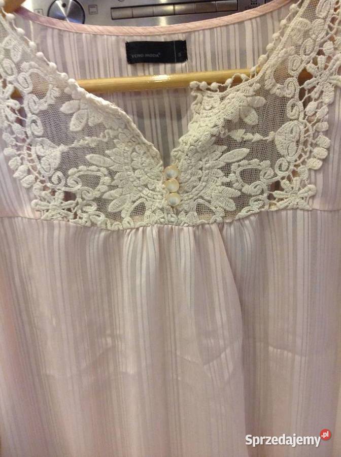 Bluzka Damska VERO MODA S SM pudrowy róż lubuskie Nowa Sól