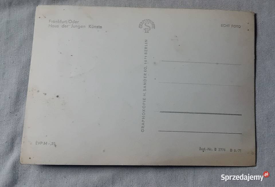 Pocztówka FrankfurtOder Haus der Jungen Kuenste Koźminek