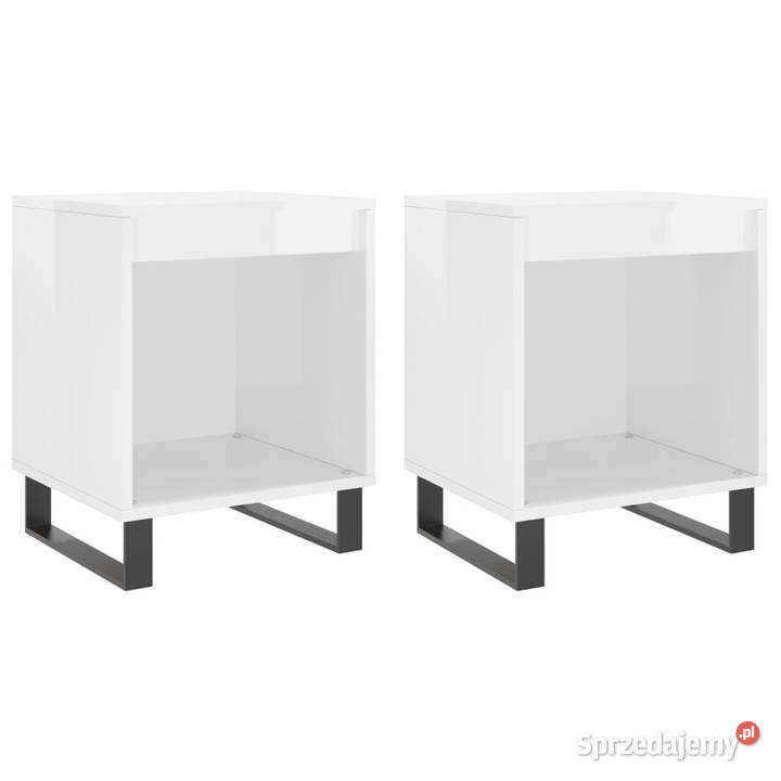 Szafki nocne 2 białe wysoki połysk 40x35x50 sprzedam
