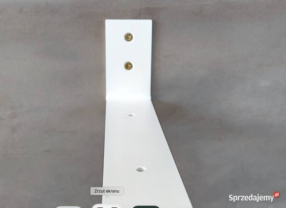 wspornik biały do półki metalowy