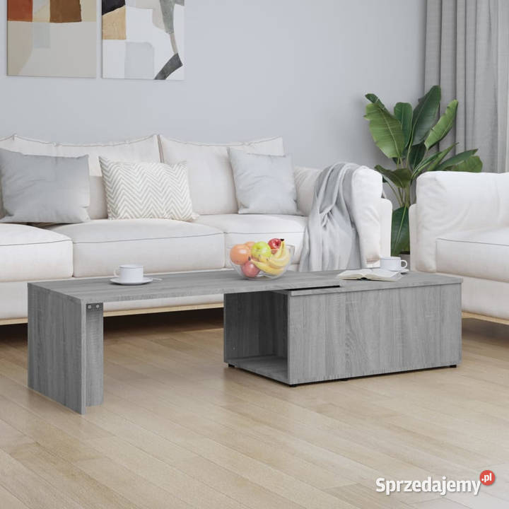 Stolik kawowy szary dąb sonoma 150x50x35 Dom i Ogród Warszawa