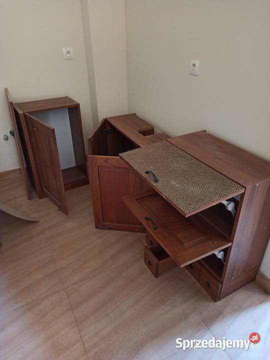 Szafki kuchenne nowe drewniane 244cm Komplety mebli Słupno