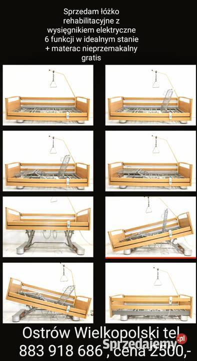 Prawie nowe Łóżko elektryczne rehabilitacyjne wielkopolskie Ostrów Wielkopolski