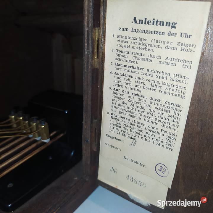 Zegar kominkowy kwadransowy Antyki Gdańsk