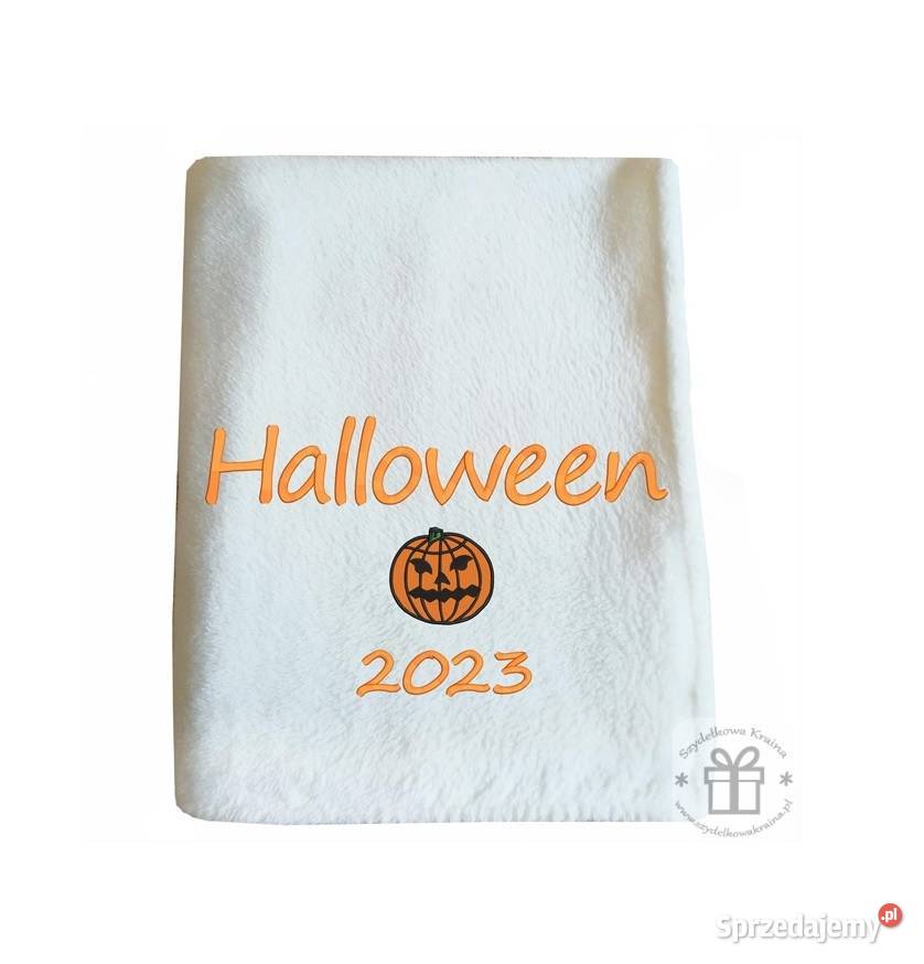 Halloween Party prezent RĘCZNIK z haftem napis Toruń sprzedam