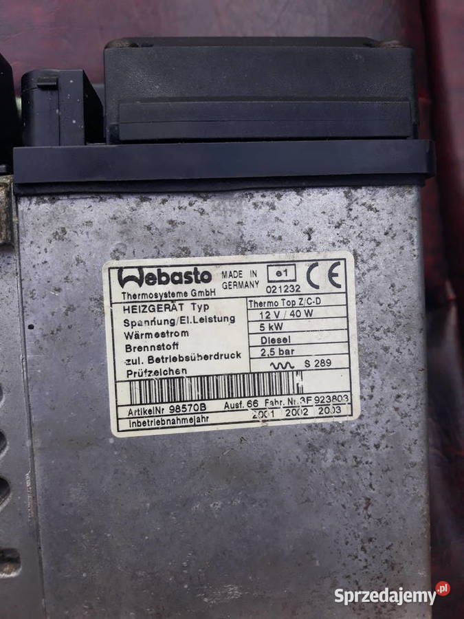 Sprzedam Webasto Rover 75 JEC 104390 Części wielkopolskie sprzedam