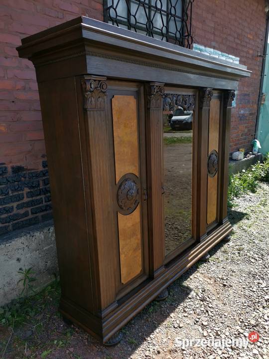 Elegancka witryna biblioteka ok 1920r antyk Meble Wałbrzych