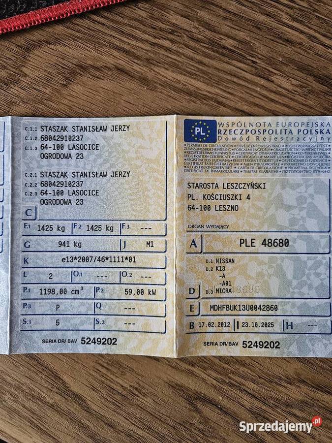 Nissan Micra Salon serwisowany garażowany pełna Lasocice