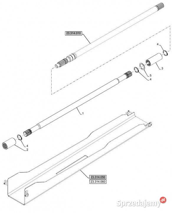 Holland T6070 Wałek napędowy 87315240 Pozostałe Jastrzębniki