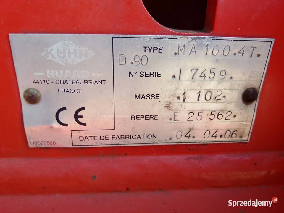 Pług obrotowy 4 Kuhn Master 100 oryginał zadbany Radom
