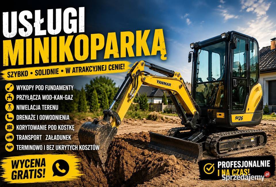 Usługi minikoparką usługi budowlane