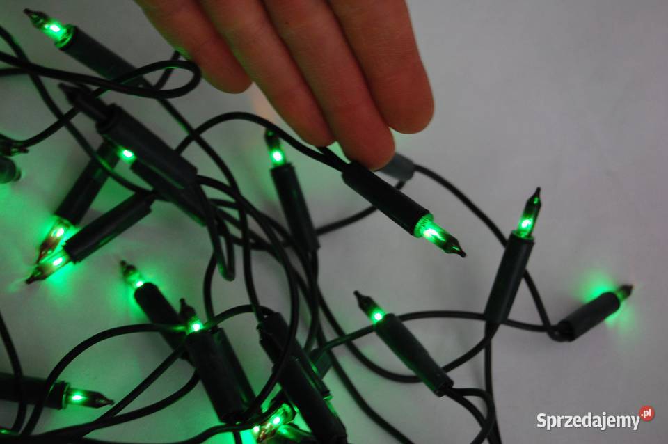 Lampki choinkowe tradycyjne zielone 50 diod zielony Lublin