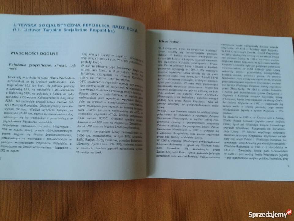 Nadbałtyckie republiki ZSRR przewodnik ŚSpalle Łódź sprzedam