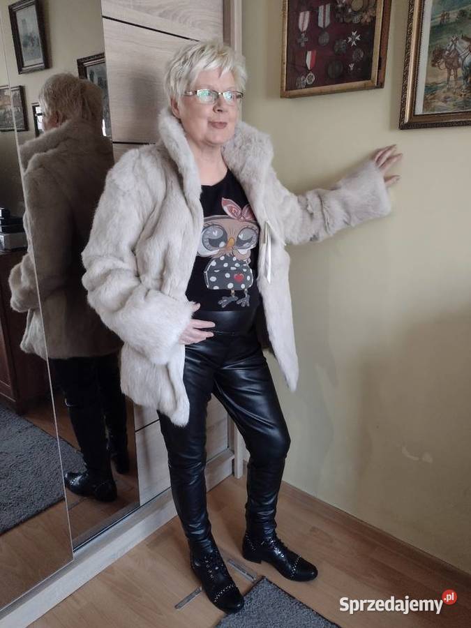 Futerko z królika Rex w kolorze mleka Nowe Warszawa