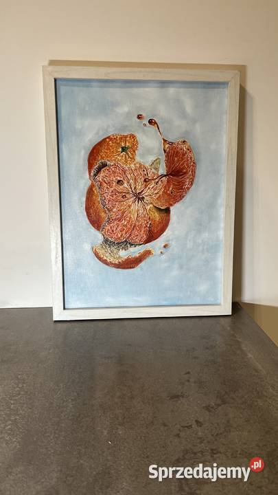 Pomarańcza w ruchuNowoczesny obraz olejny z Zielona Góra