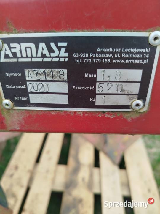 Agregat ścierniskowy Armasz 18m praktycznie nowy Agregaty lubelskie Tarzymiechy Pierwsze