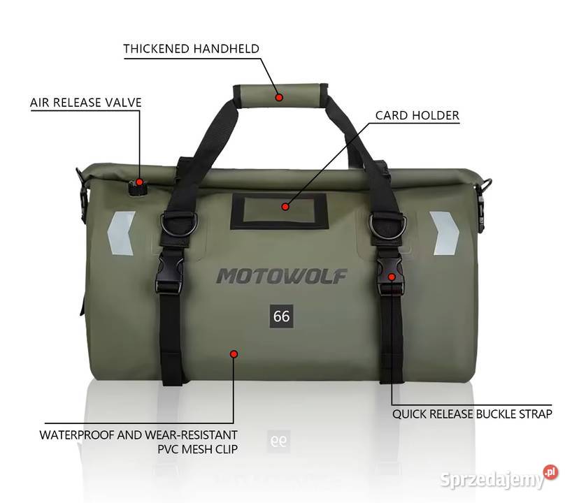 Rollbag Nieprzemakalna Torba Bagażowa 70L na łódzkie Sieradz