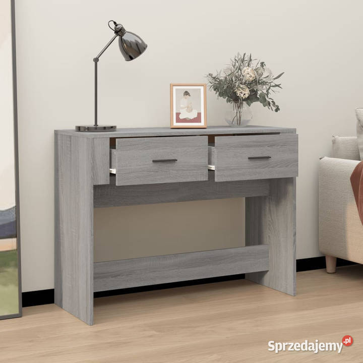 Stolik konsolowy szary dąb sonoma 100x39x75 mazowieckie Warszawa