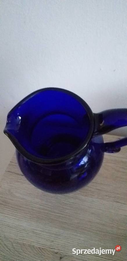 Kobaltowy dzbanek z czasów prl Przedbórz sprzedam