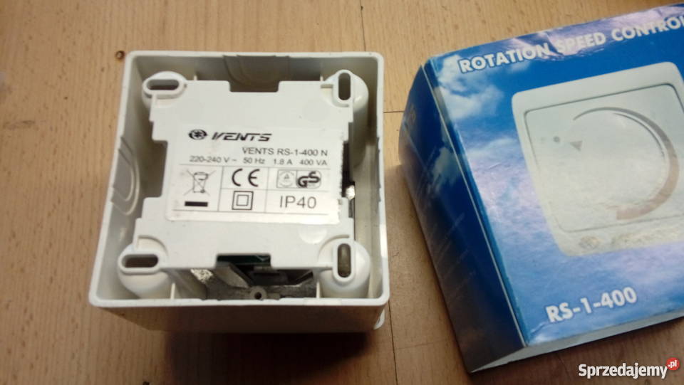 REGULATOR OBROTÓW WENTYLATORA VENTUS 400VA Budownictwo i akcesoria Mielec