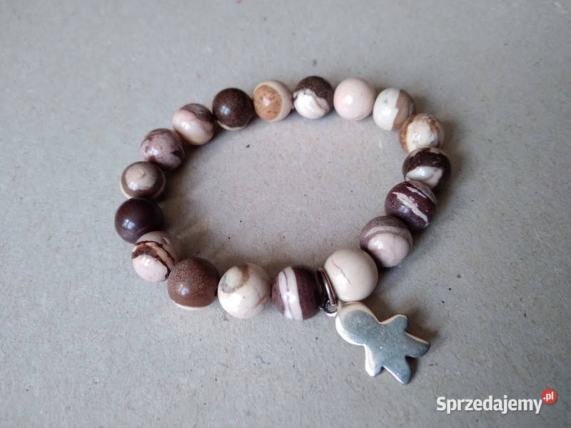 Bransoletki damskie z Jaspisu i Agatu białego z Bransoletki Zegarki i Biżuteria