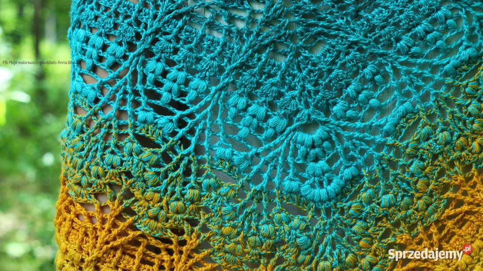 Chusta ombre merino Rękodzieło Nowa Skarżysko-Kamienna sprzedam