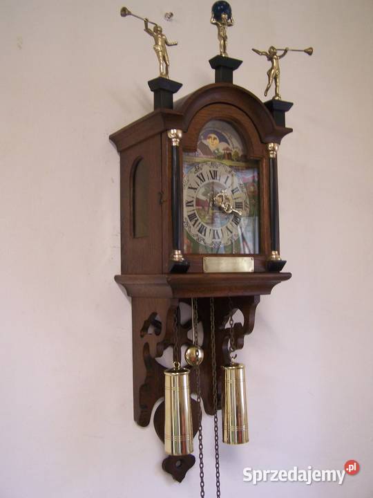 Zegar wiszący Hermle ręcznie malowany z wagami zachodniopomorskie Koszalin