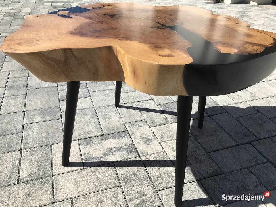 Stolik kawowy drewniany żywica epoksydowa Warszawa