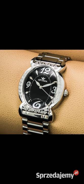 Śliczny nowy damski zegarek Optima z diamentami Damskie Cybinka