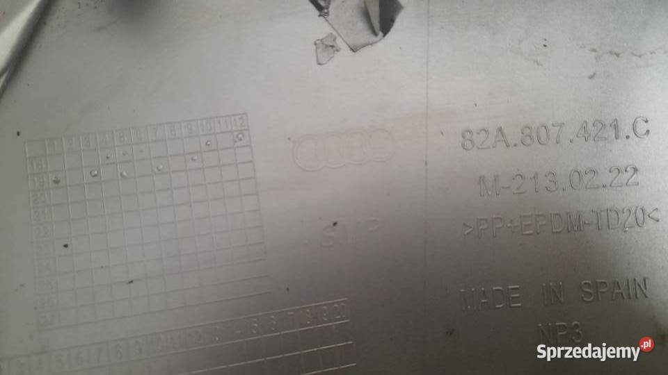 AUDI A1 SPOILER DOKŁADKA ZDERZAKA TYŁ 82A807421C sprzedam