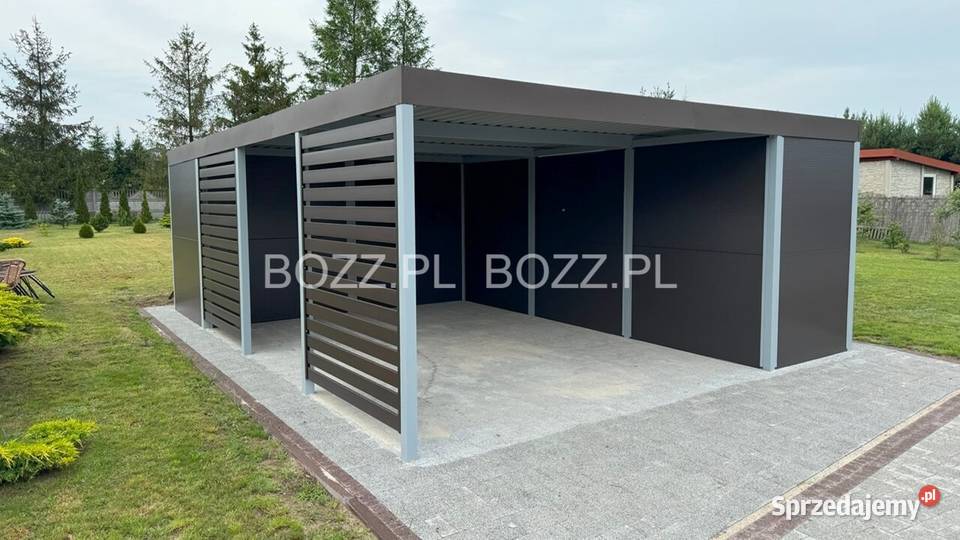 Wiata garażowa na 1 samochód z 2 pomieszczeniami Dom i Ogród Katowice