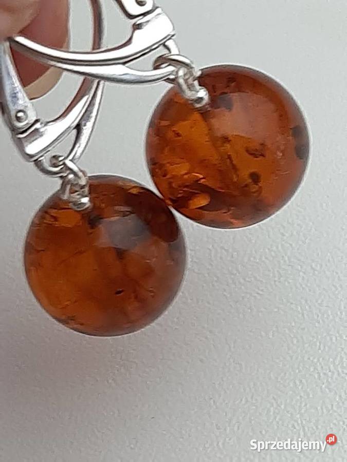 kolczyki z bursztynem Toruń