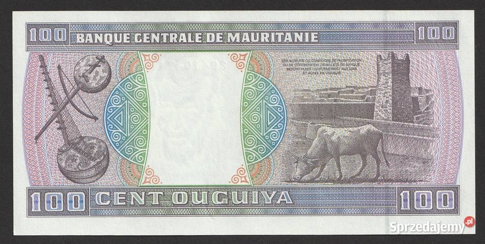 MAURETANIA 100 ouguiya 2001 STAN BANKOWY UNC Łódź