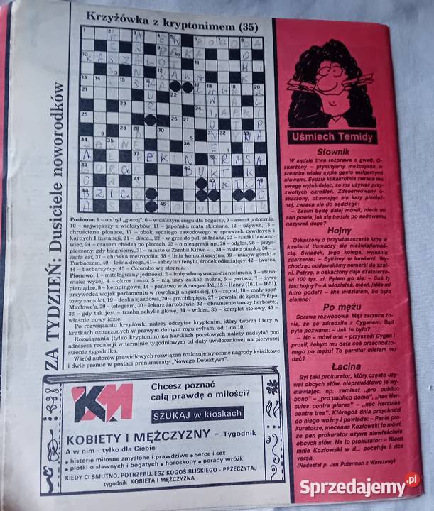 Tygodnik Nowy Detektyw 4 130 1993 r Koźminek sprzedam