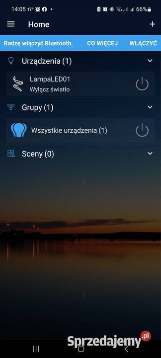 Stylowa drewniana lampa WiFi LED RGBW