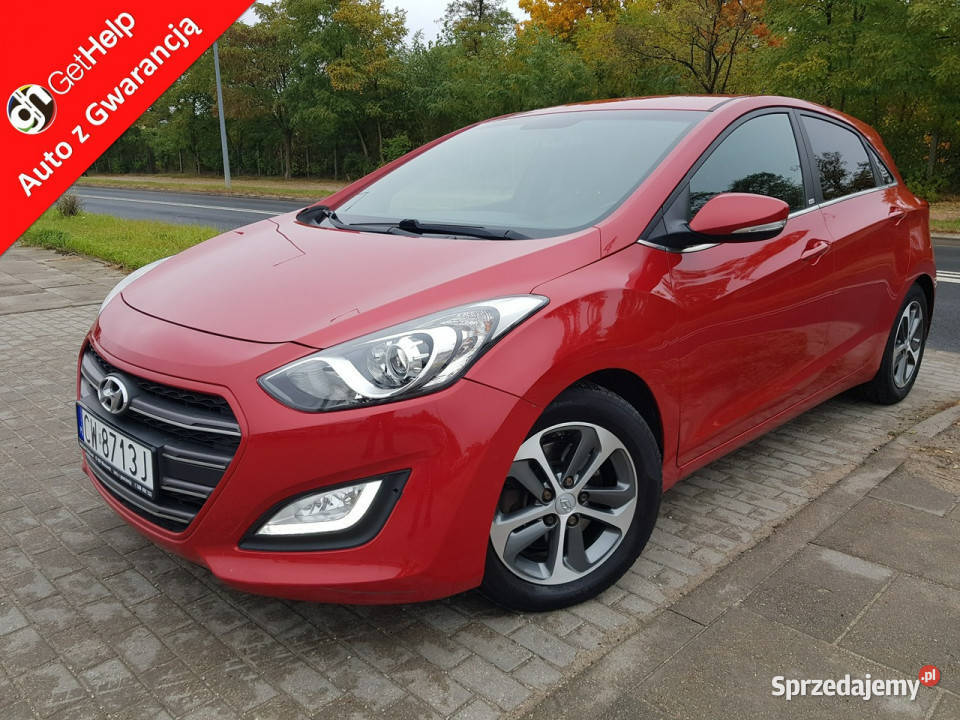 Hyundai i30 16 Benzyna Klima Czarna Podsufitka czujnik zmierzchu Włocławek