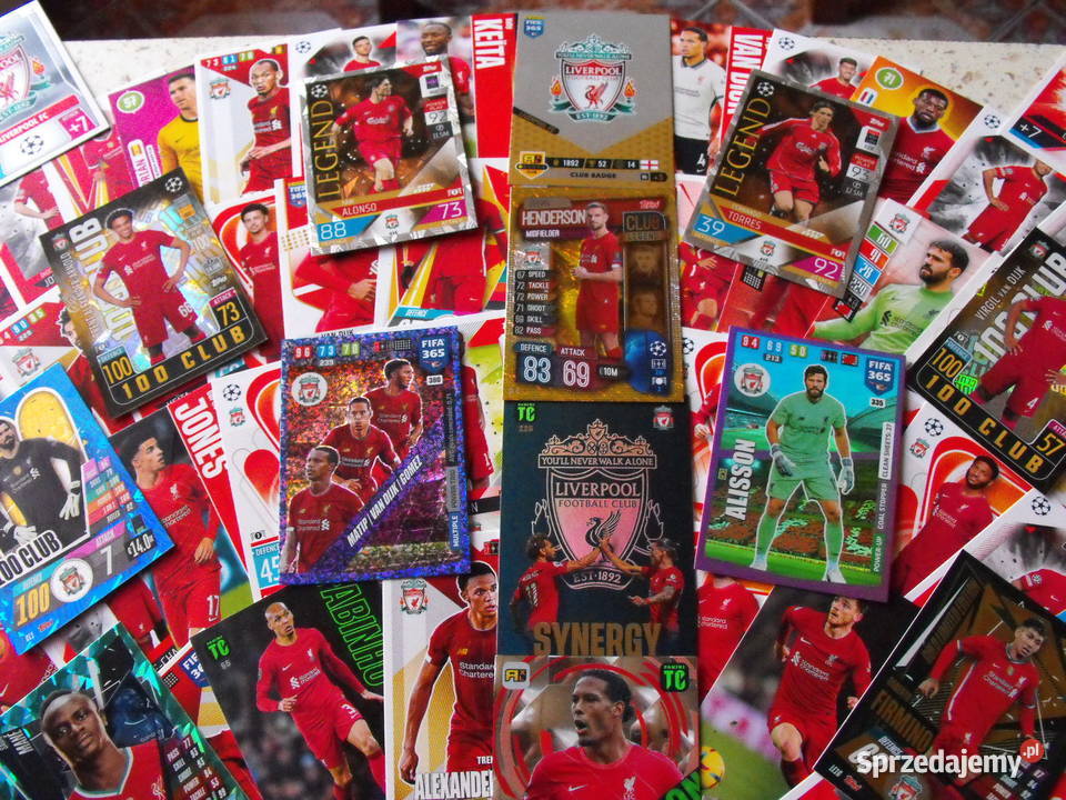 MEGA zestaw FC LIVERPOOL karty piłkarskie FIFA Mykanów sprzedam