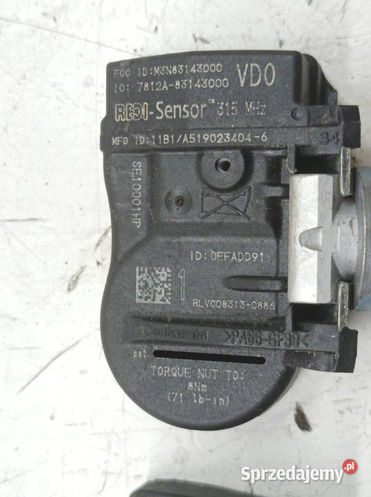 CZUJNIK SENSOR TPMS CIŚNIENIA W OPONACH KPL 3 sprzedam