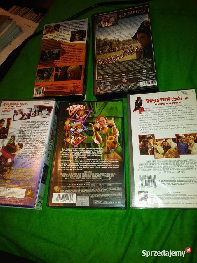 Kasety VHS zestaw 5 lekturymłodziez Zagnańsk